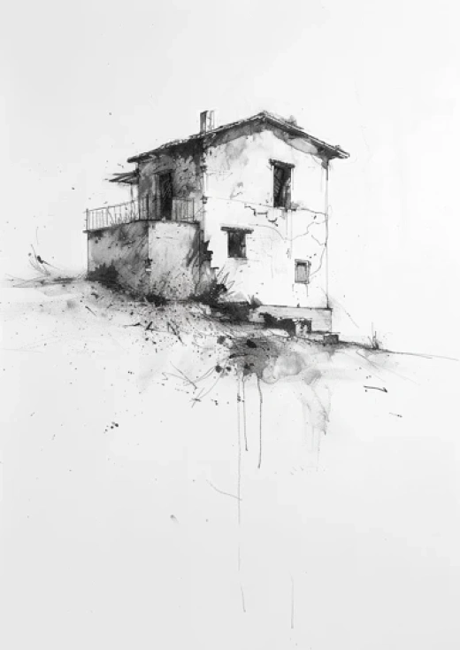 建筑素描畫集合-現代、古樸、草圖及城堡等建筑風格 - 第5169期