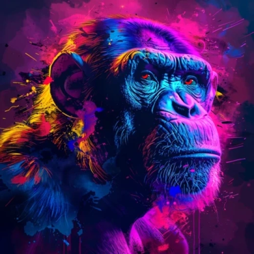 異形猩猩圖片集合-炫酷Trippy風格猩猩形象 - 第8397期