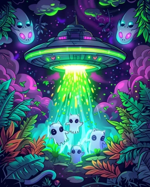 幻觉异世界-荧光蘑菇和外星人的视觉盛宴 - 第2675期