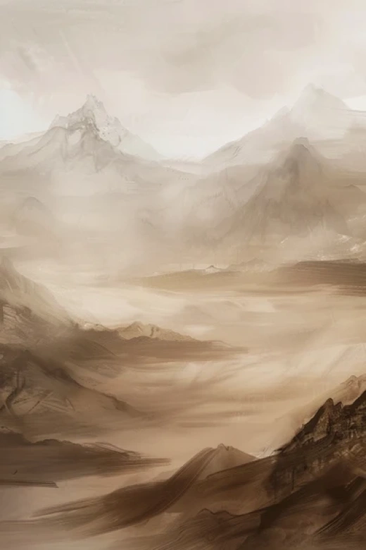 沙漠与山脉的多样风景画集 - 第9802期