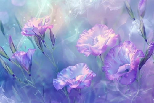 幻境花園-神秘蒲公英與鮮花水彩壁紙 - 第0374期