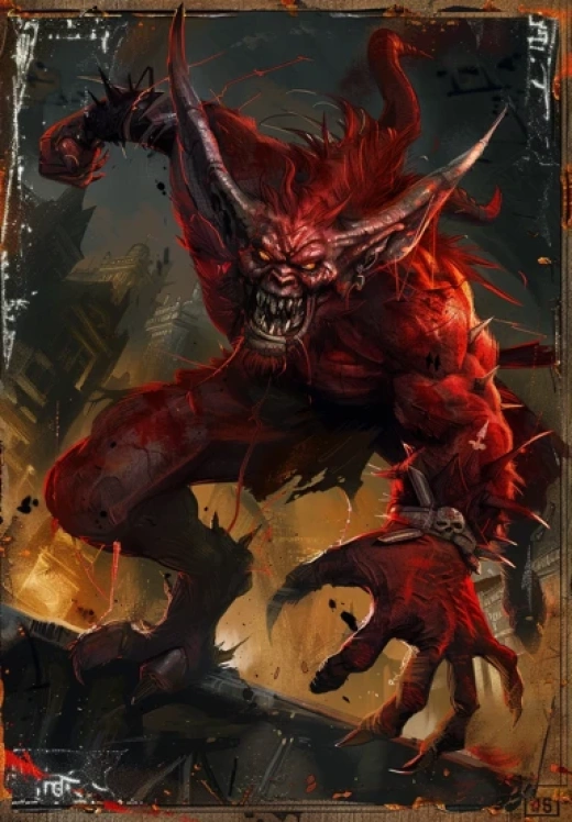 召喚伊弗利特的惡魔藝術(shù)-浸染在淺紫和金色中的惡魔形象 - 第1784期