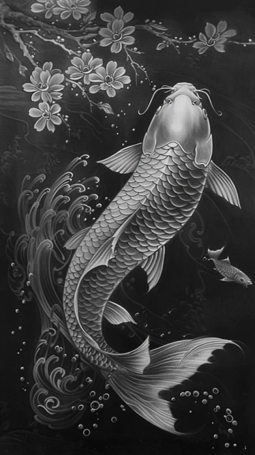 和風鯉魚龍紋身設計合集-日式風格Koi魚龍紋身 - 第6203期