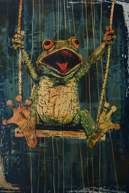 时尚怀旧风格的青蛙艺术作品集 - 第7529期