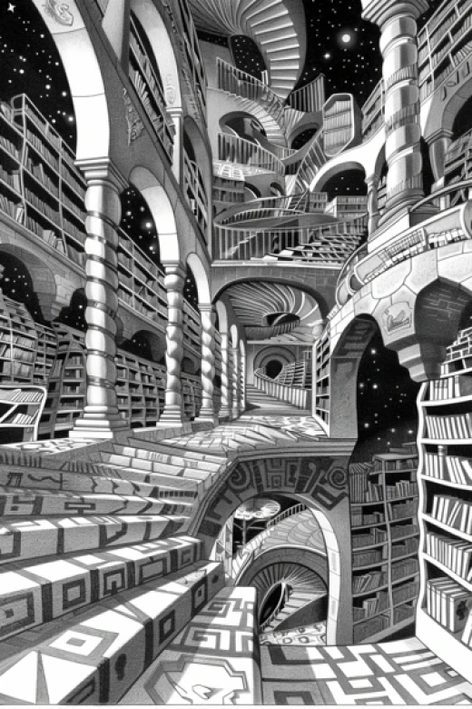 黑白藝術作品集合-抽象幻覺、建筑設計與人類關系的表現 - 第7384期