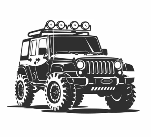 Jeep Wrangler插图精选 - 包含卡通和蓝图风格的Jeep Wrangler图片 - 第7621期