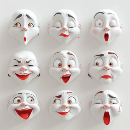 情绪表情图片集合-展示多种口型和表情情绪 - 第6312期
