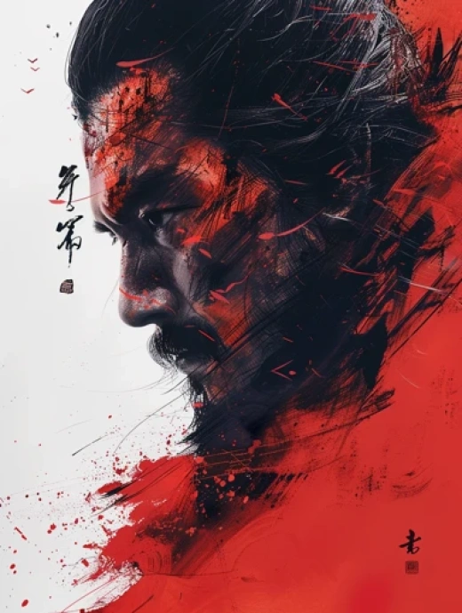 中國功夫武俠風格插畫集合-古代將軍、年輕劍客、中國武僧等形象 - 第4925期