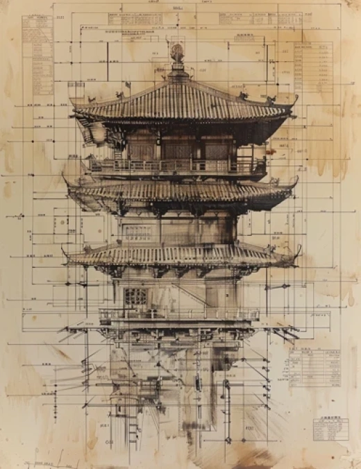 傳統中國建筑繪畫集 - 第8936期