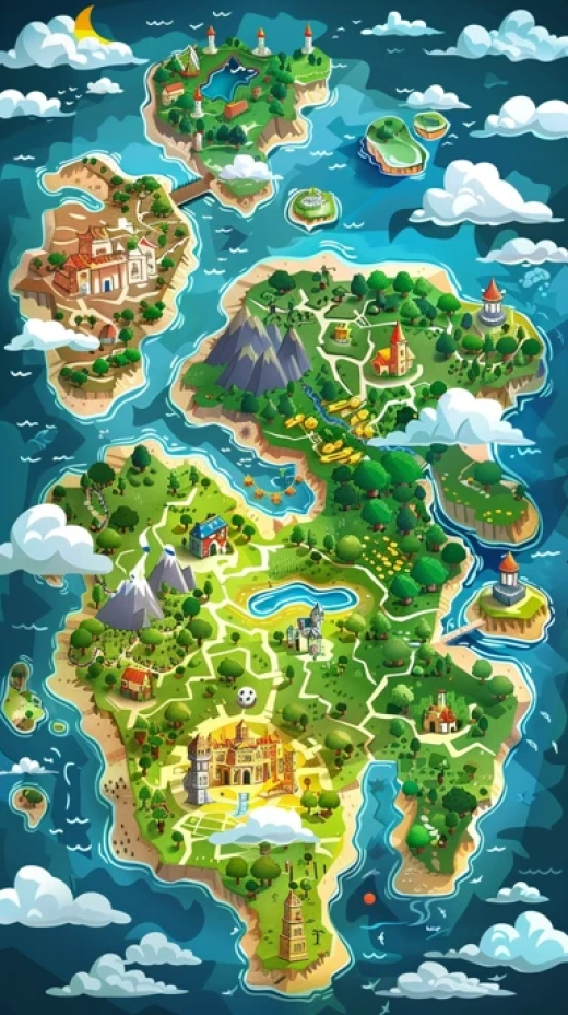 北美卡通地圖-可愛風格的Pixar卡通地圖 - 第9680期