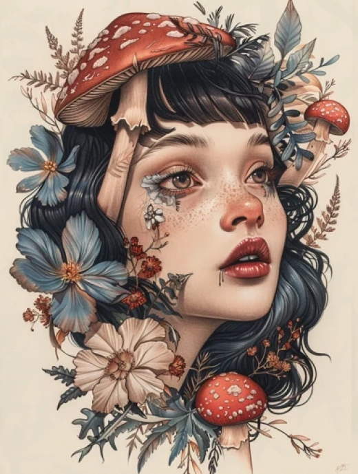 超現實主義插圖集-描繪女性與鳥的神秘聯結 - 第6385期