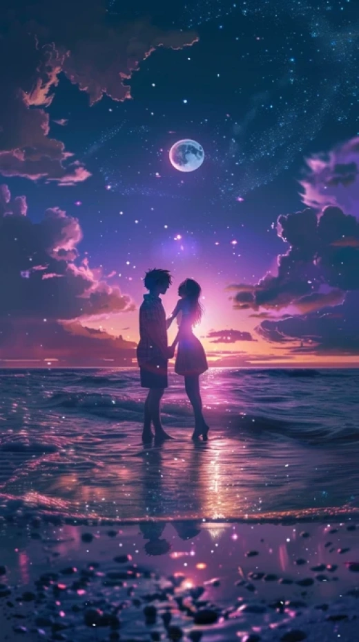 浪漫夜晚圖片集合-星空、北極光和戀人的浪漫之約 - 第2748期