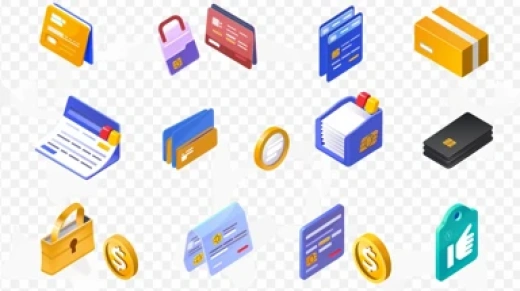 銀行應用設計圖片集合-包括銀行卡、支付過程等圖標 - 第5280期