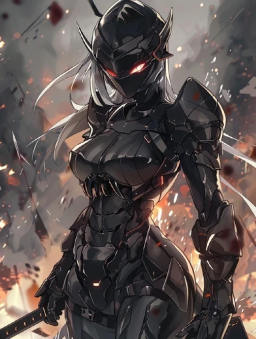 未來戰士女英雄-機械腿美女持槍斗志昂揚 - 第7806期