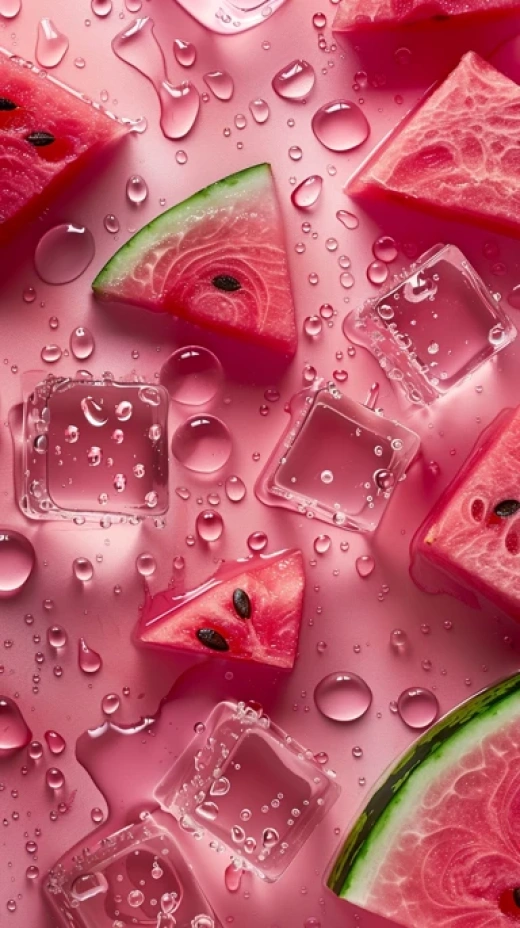 水果与水的创意摄影图片集合-梦幻水果与粉色水的视觉盛宴 - 第9201期