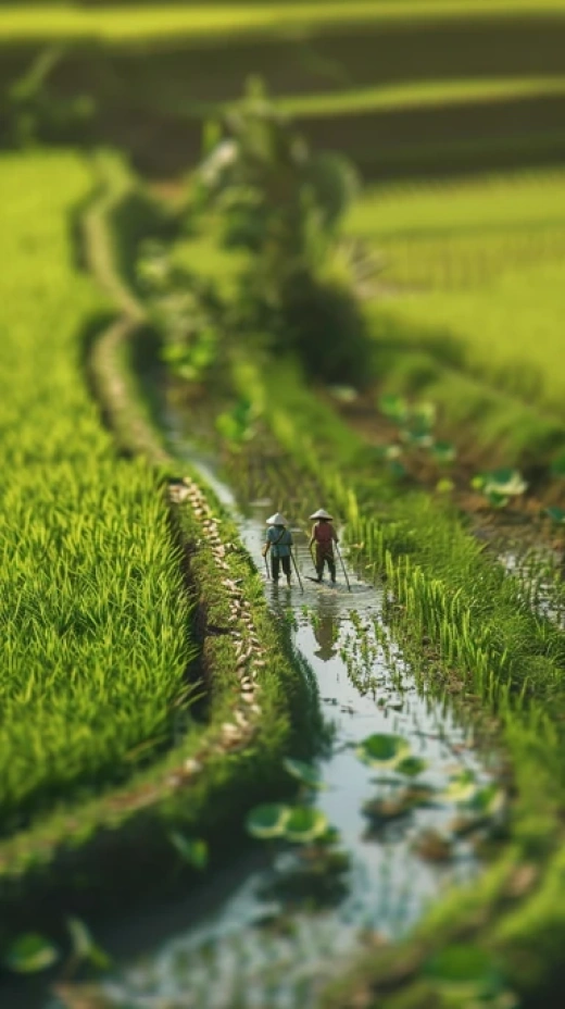 16世紀日本農民耕作場景 - 第2680期