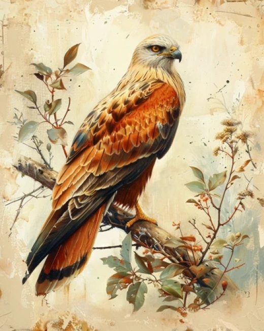 抽象鹰的油画肖像集合-保罗·赫德利风格的油画肖像 - 第4795期